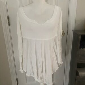 Free People Flowing White Tunic Top